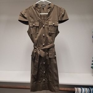 Olive green Express brand dress